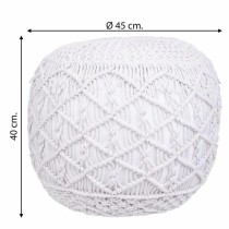 Pouffe Alexandra House Living White polystyrene 45 x 40 x 45 cm