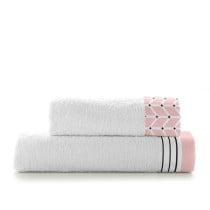 Towel set HappyFriday Blanc Blush Multicolour 2 Pieces