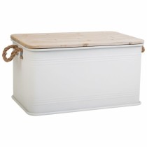 Coffre Alexandra House Living Cargo Blanc Chanvre Métal Bois d'épicéa 38 x 60 x 33 cm