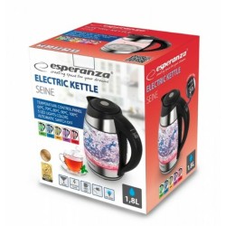 Kettle Esperanza EKK026  Black Multicolour Glass polypropylene Plastic 2200 W 1,7 L