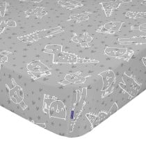 Fitted bottom sheet HappyFriday Best buddies Multicolour 90 x 200 x 32 cm