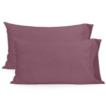 Taie d'oreiller HappyFriday Basic Magenta 50 x 75 cm (2 Unités)