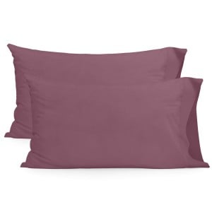 Taie d'oreiller HappyFriday Basic Magenta 50 x 75 cm (2 Unités)