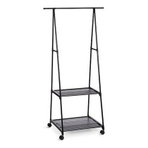 Coat Stand with Wheels Kipit Black Metal