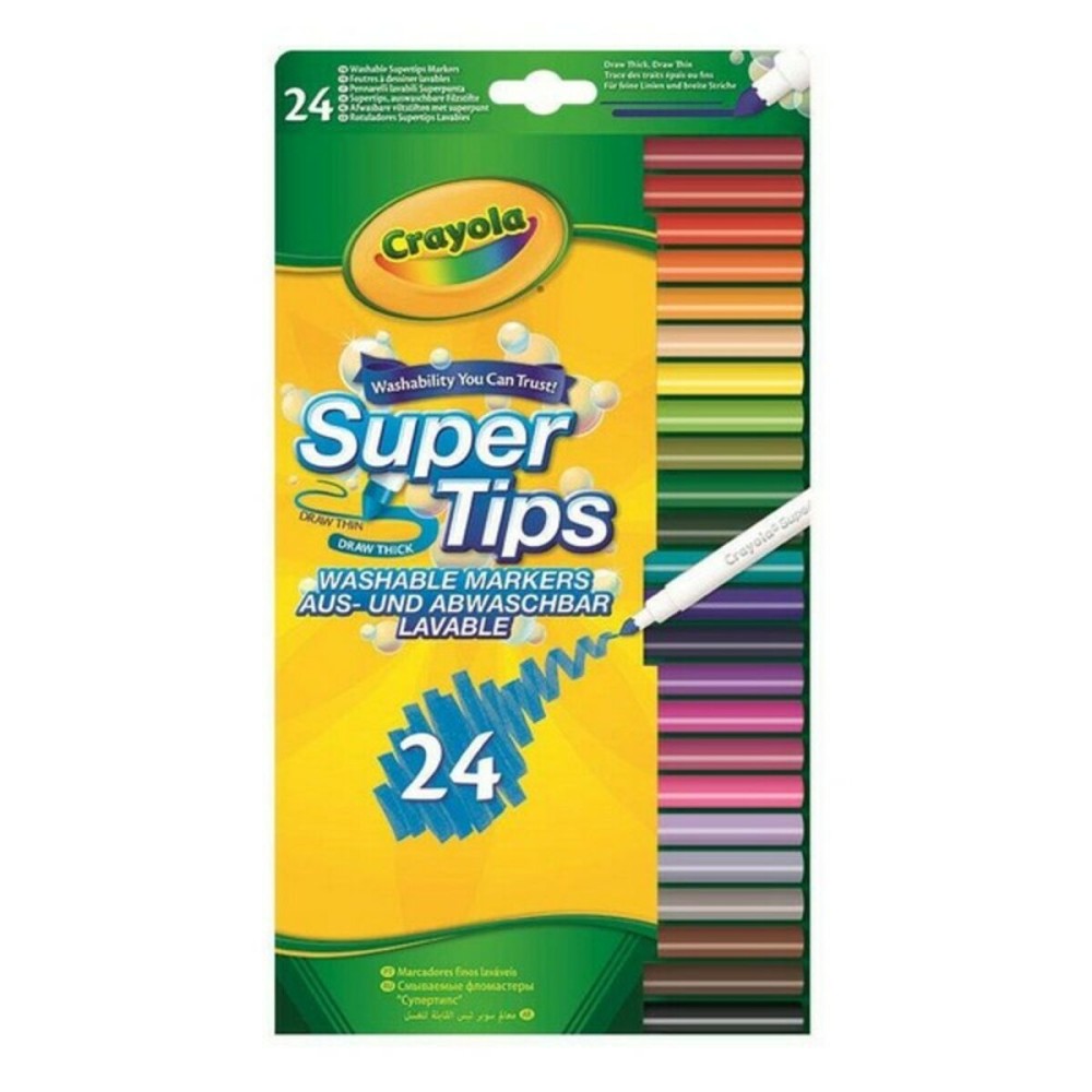 Filzstifte Crayola B01BF6F20K Waschbar (24 uds)