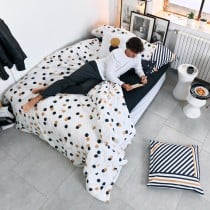 Housse de Couette HappyFriday Blanc Golden dots Multicouleur 240 x 220 cm