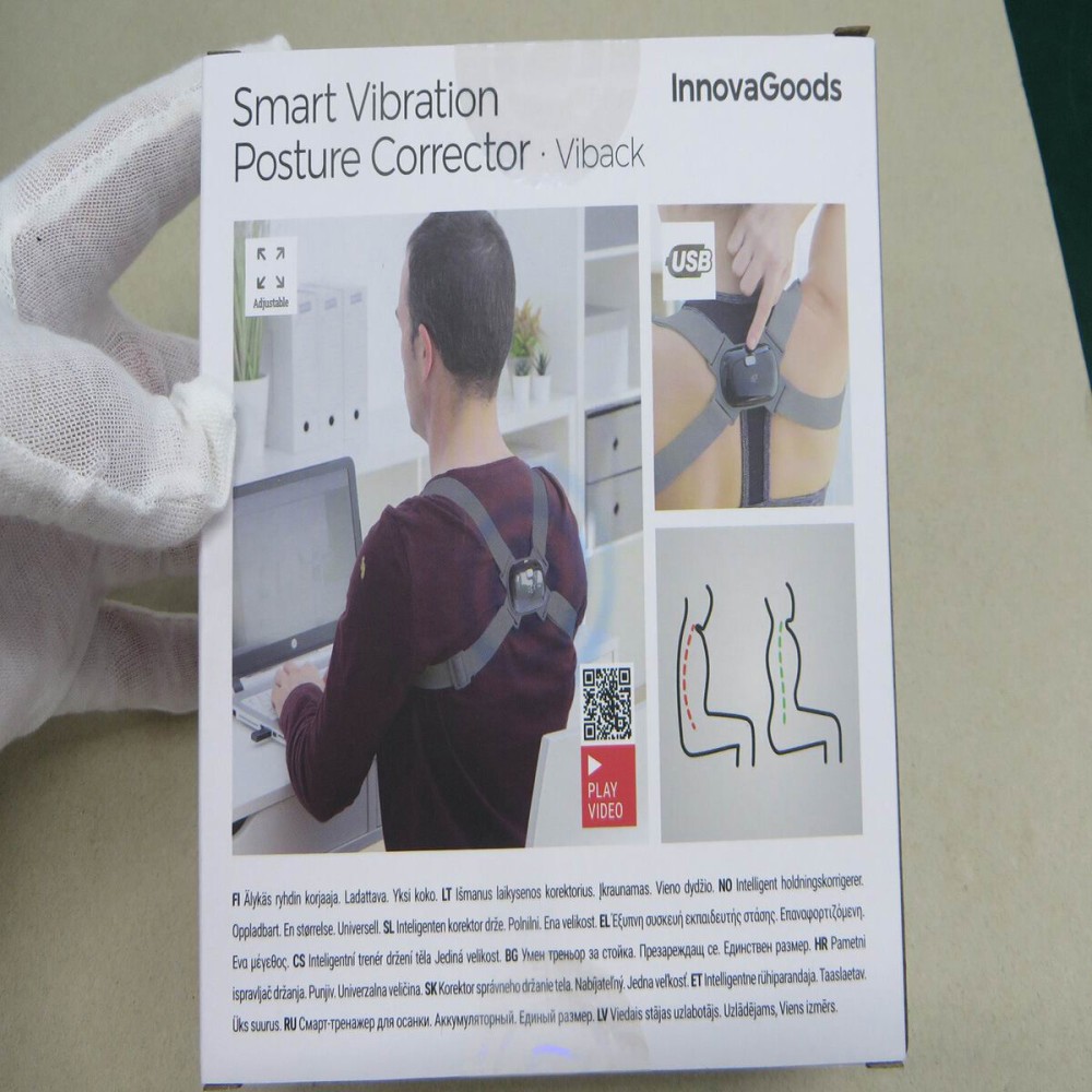 Entraîneur de Posture Intelligent Rechargeable avec Vibration Viback InnovaGoods