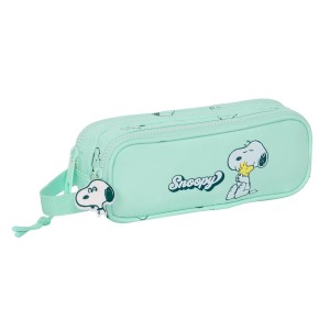 Trousse Fourre-Tout Double Snoopy Groovy Vert 21 x 8 x 6 cm