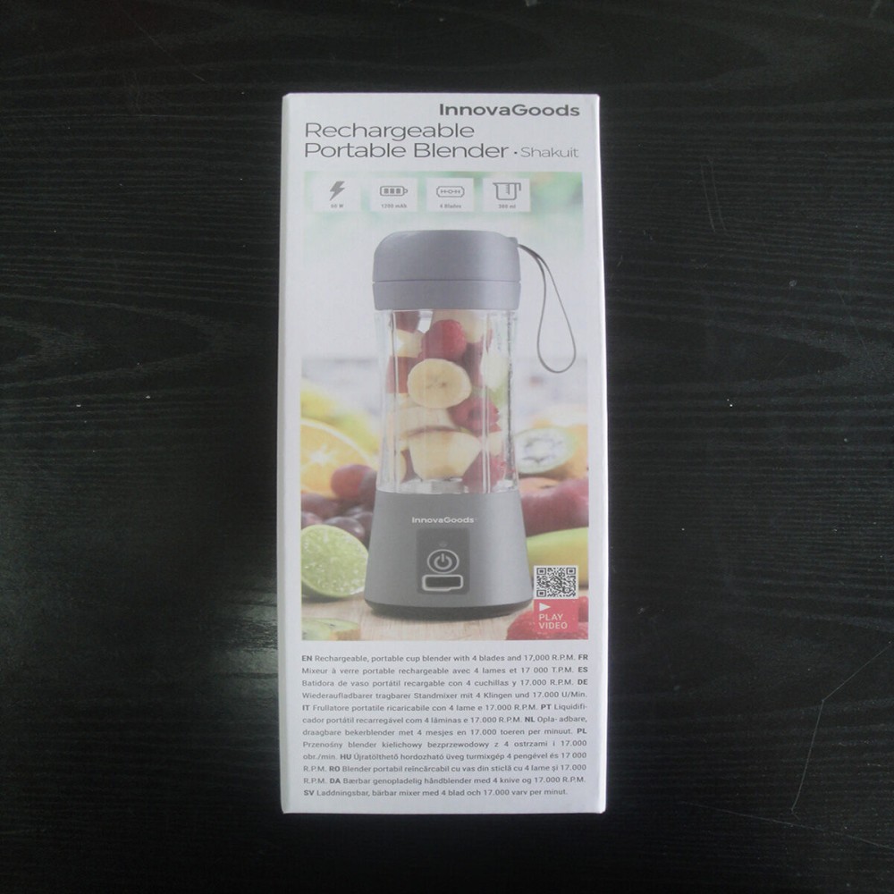 Wiederaufladbarer tragbarer Standmixer mit Becher Shakuit InnovaGoods