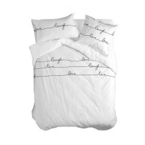 Housse de Couette HappyFriday Blanc Live Multicouleur 155 x 220 cm