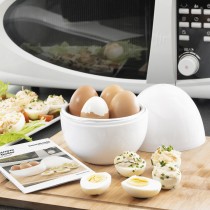 Cuiseur à Oeufs pour Micro-ondes avec Livre de Recettes Boilegg InnovaGoods