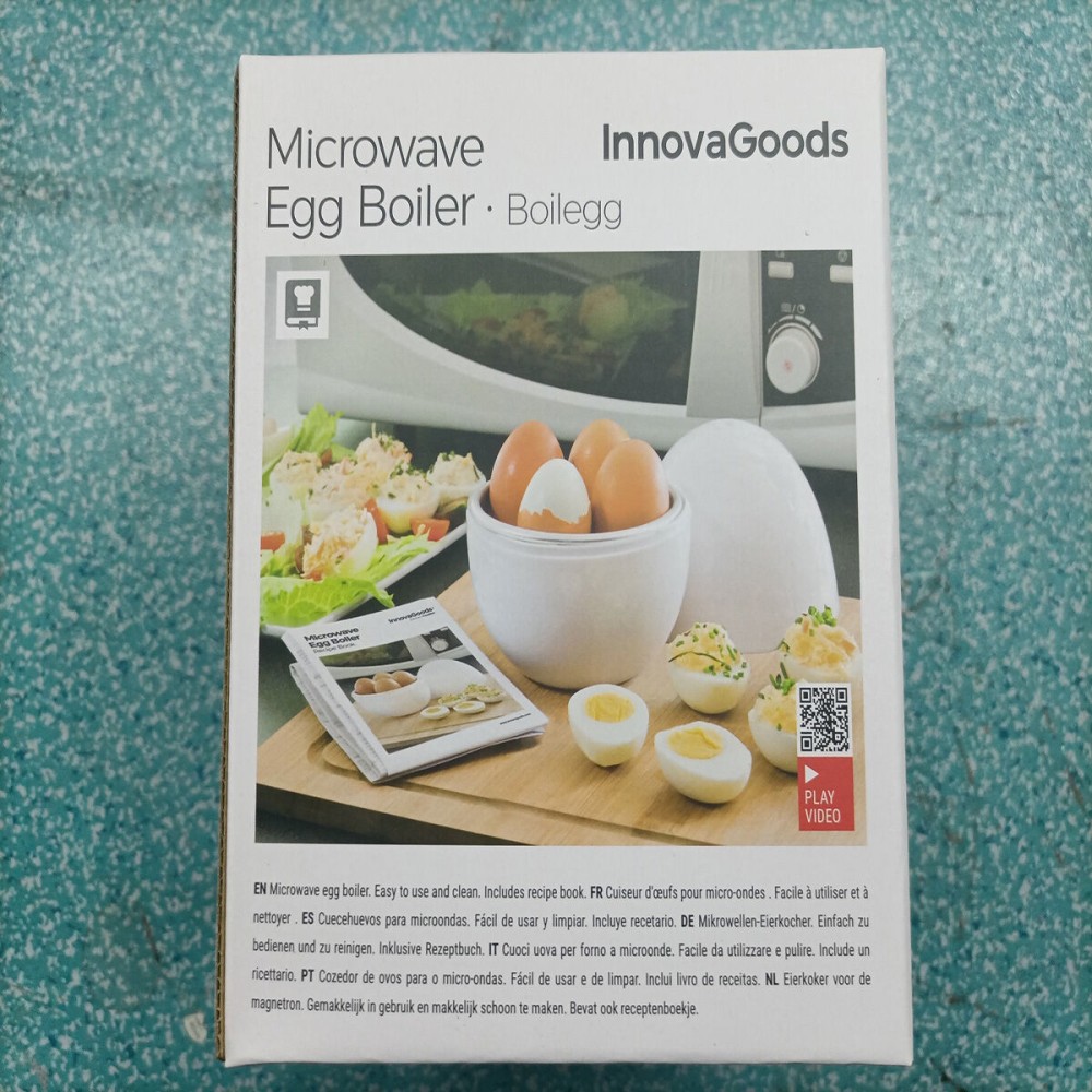 Cuiseur à Oeufs pour Micro-ondes avec Livre de Recettes Boilegg InnovaGoods