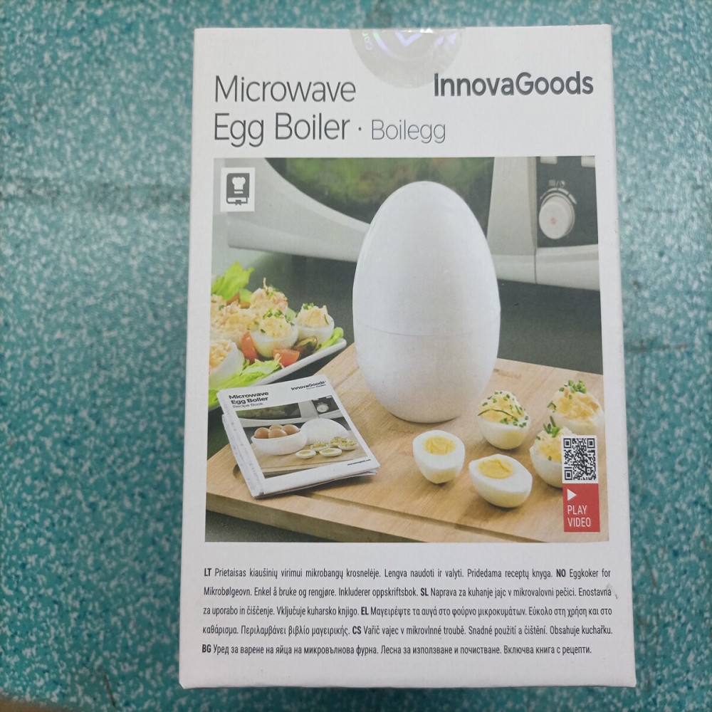 Cuiseur à Oeufs pour Micro-ondes avec Livre de Recettes Boilegg InnovaGoods