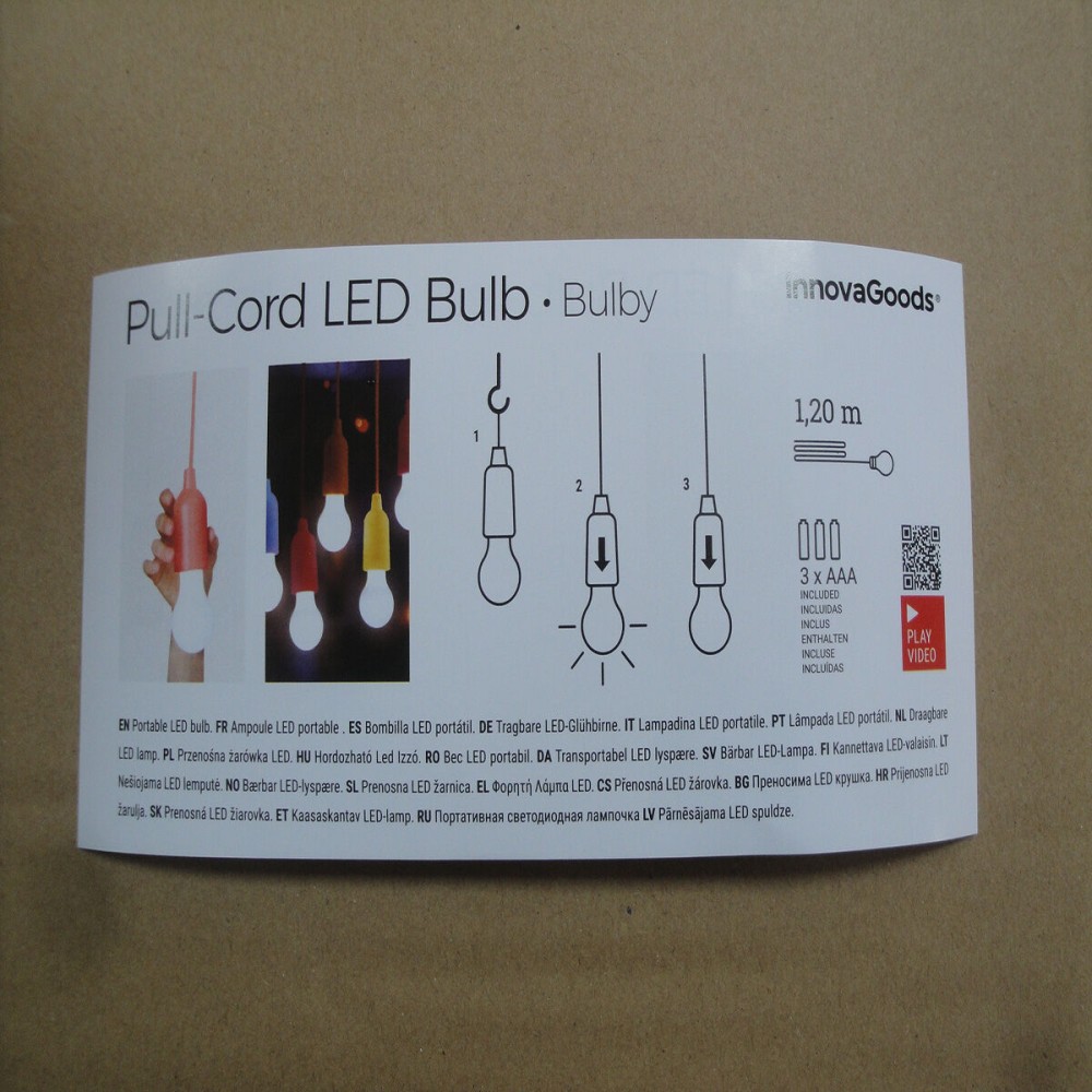 Ampoule LED Portable avec Cordon Bulby InnovaGoods