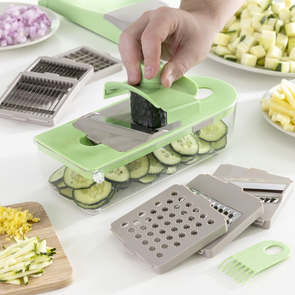 7-in-1-Gemüseschneider, Reibe und Mandoline mit Rezepten und Zubehör Choppie Expert InnovaGoods