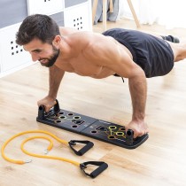 Planche de Pompes Push-Up avec Bandes de Résistance et Guide d'exercices Pulsher InnovaGoods