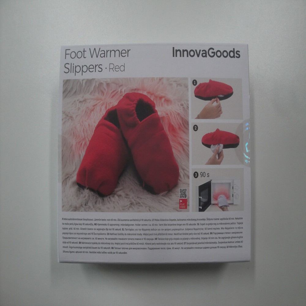 Microwavable Heated Slippers InnovaGoods Red