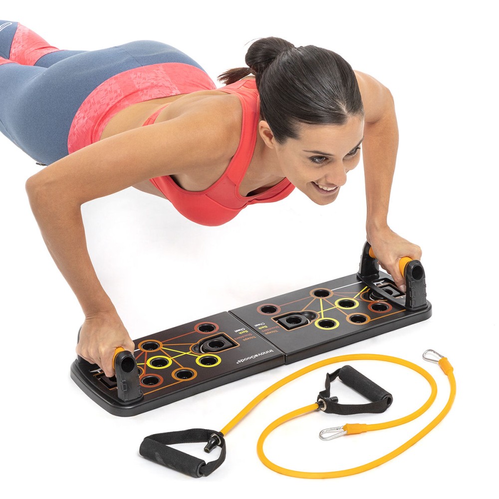 Push-Up Board with Resistance Bands and Exercise Guide Pulsher InnovaGoods