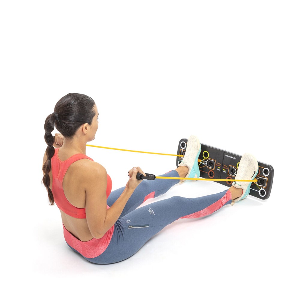 Push-Up Board with Resistance Bands and Exercise Guide Pulsher InnovaGoods