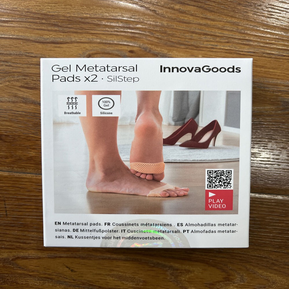 Coussins Métatarsiens en Gel de Silicone SilStep InnovaGoods (Pack de 2)