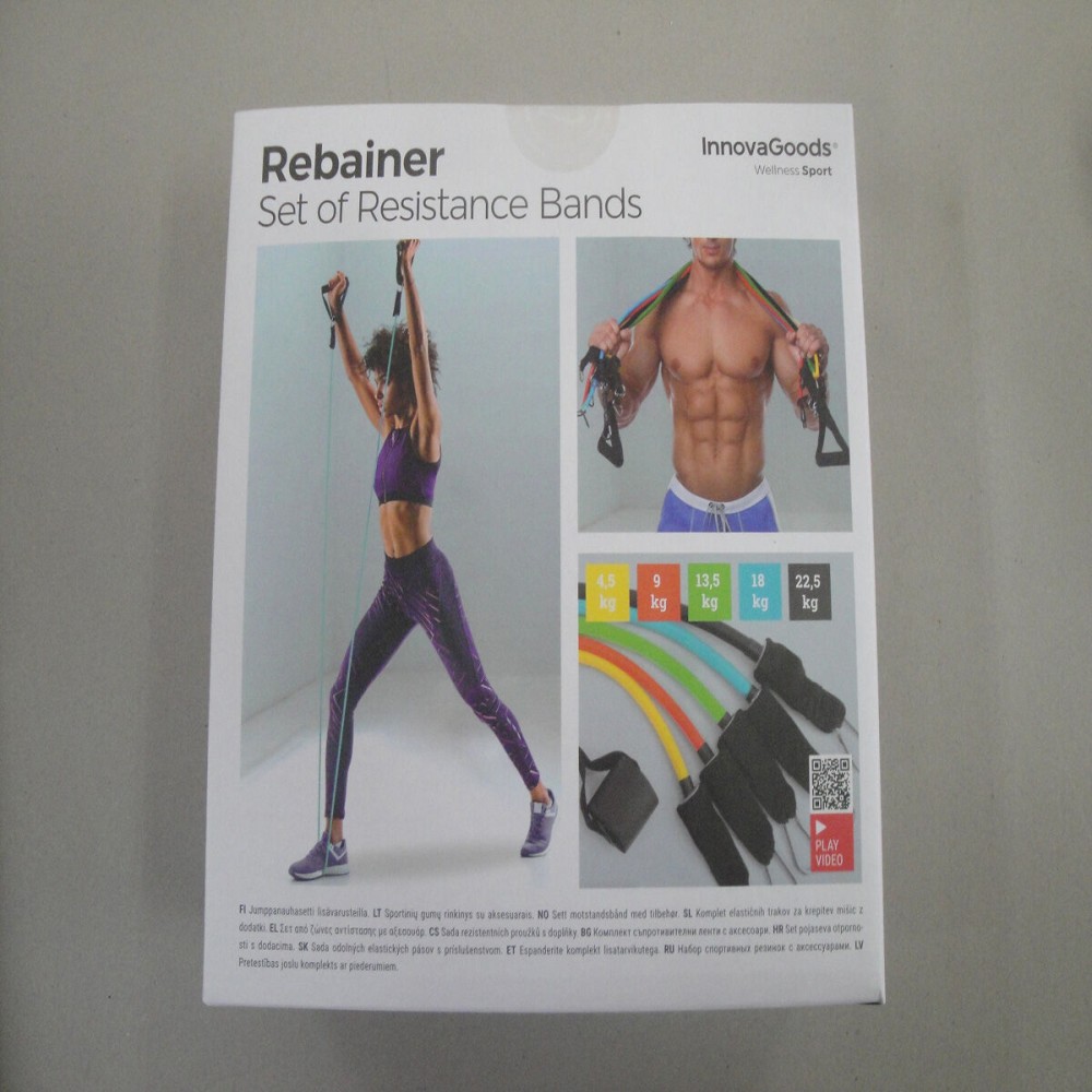 Set of Resistance Bands with Accessories and Exercise Guide Rebainer InnovaGoods 5 Units