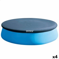 Poolabdeckung Intex Marineblau Ø 396 cm rund (4 Stück)