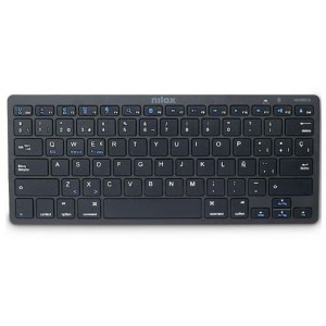 Tastatur Nilox NXKB01B Schwarz Qwerty Spanisch