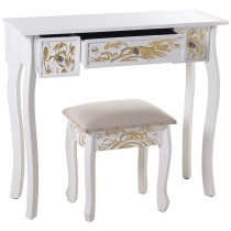 Dressing Table with Stool Alexandra House Living White 2 Pieces