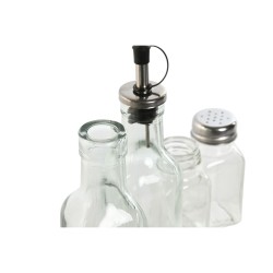 Set de pansement Home ESPRIT Transparent Métal Verre 300 ml 22,5 x 6 x 23 cm