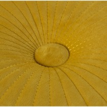 Pouffe Alexandra House Living Mustard Velvet Wood 40 x 43 x 40 cm