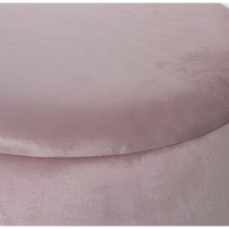 Pouffe Alexandra House Living Pink Silver Velvet Wood 7 x 43 x 37 cm