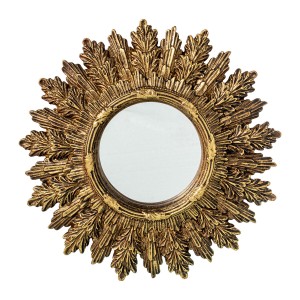 Wall mirror Alexandra House Living Golden 22 x 22 x 2 cm