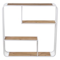 Shelve Alexandra House Living White Brown Metal 70 x 70 x 15 cm