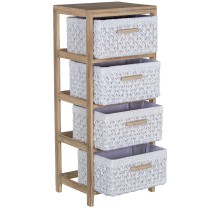 Chest of drawers Alexandra House Living White 40 x 94 x 30 cm