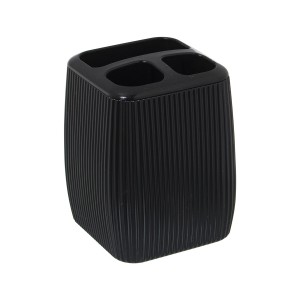 Toothbrush Holder Alexandra House Living Black Acrylic Plastic 7 x 9 x 7 cm