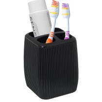 Toothbrush Holder Alexandra House Living Black Acrylic Plastic 7 x 9 x 7 cm