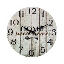 Horloge Murale Alexandra House Living Blanc Bois 34 x 34 x 4 cm