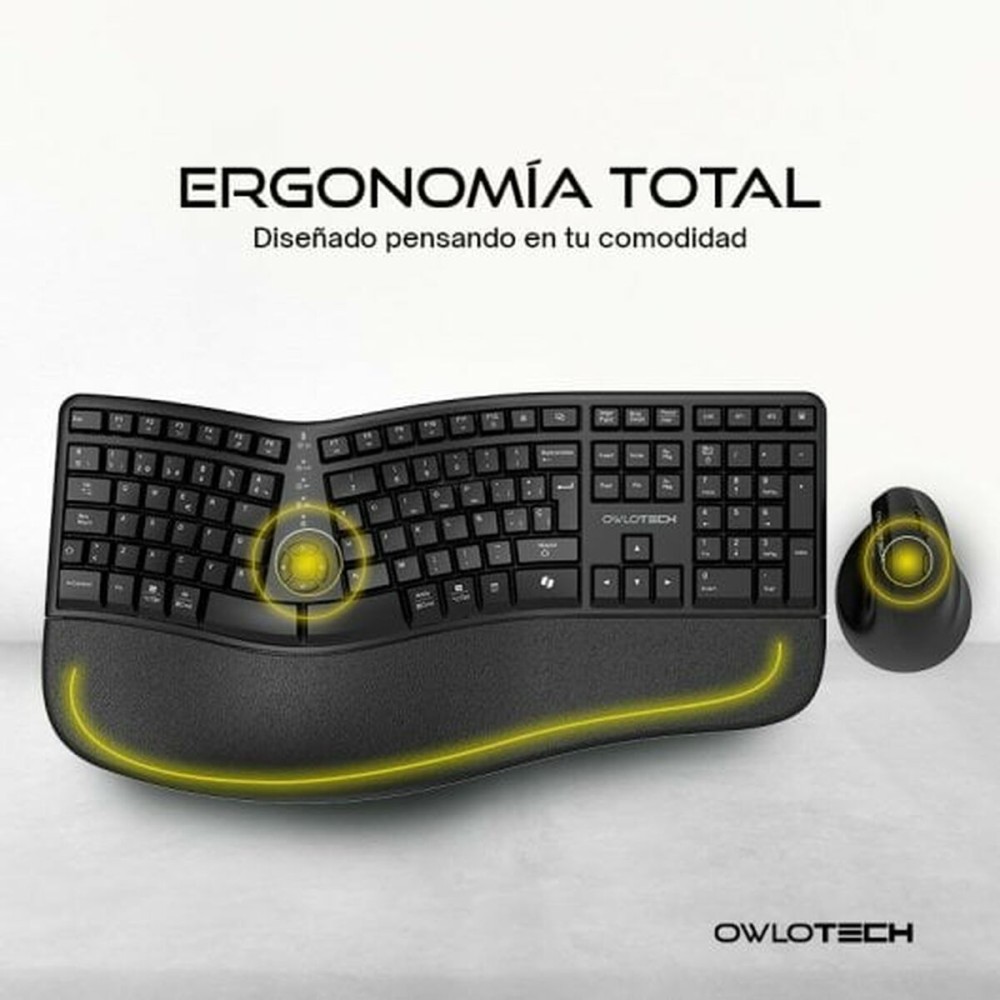 clavier et souris Owlotech EK500 Noir