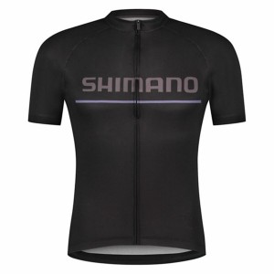 Herren Kurzarm-T-Shirt Shimano Schwarz