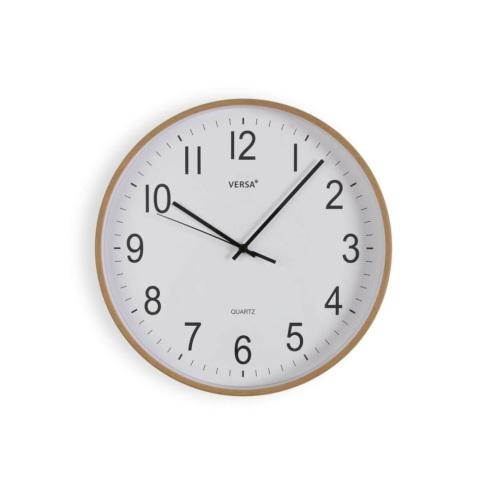 Horloge Murale Versa Plastique Quartz Bois MDF 4 x 30 x 30 cm