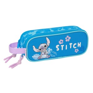 Zweifaches Mehrzweck-Etui Lilo & Stitch Hawaii Blau 21 x 8 x 6 cm