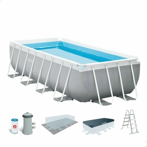 Detachable Pool Intex Prism Frame 10.874 l Grey 488 x 244 x 107 cm