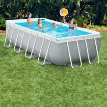 Piscine Démontable Intex Prism Frame 10.874 l Gris 488 x 244 x 107 cm