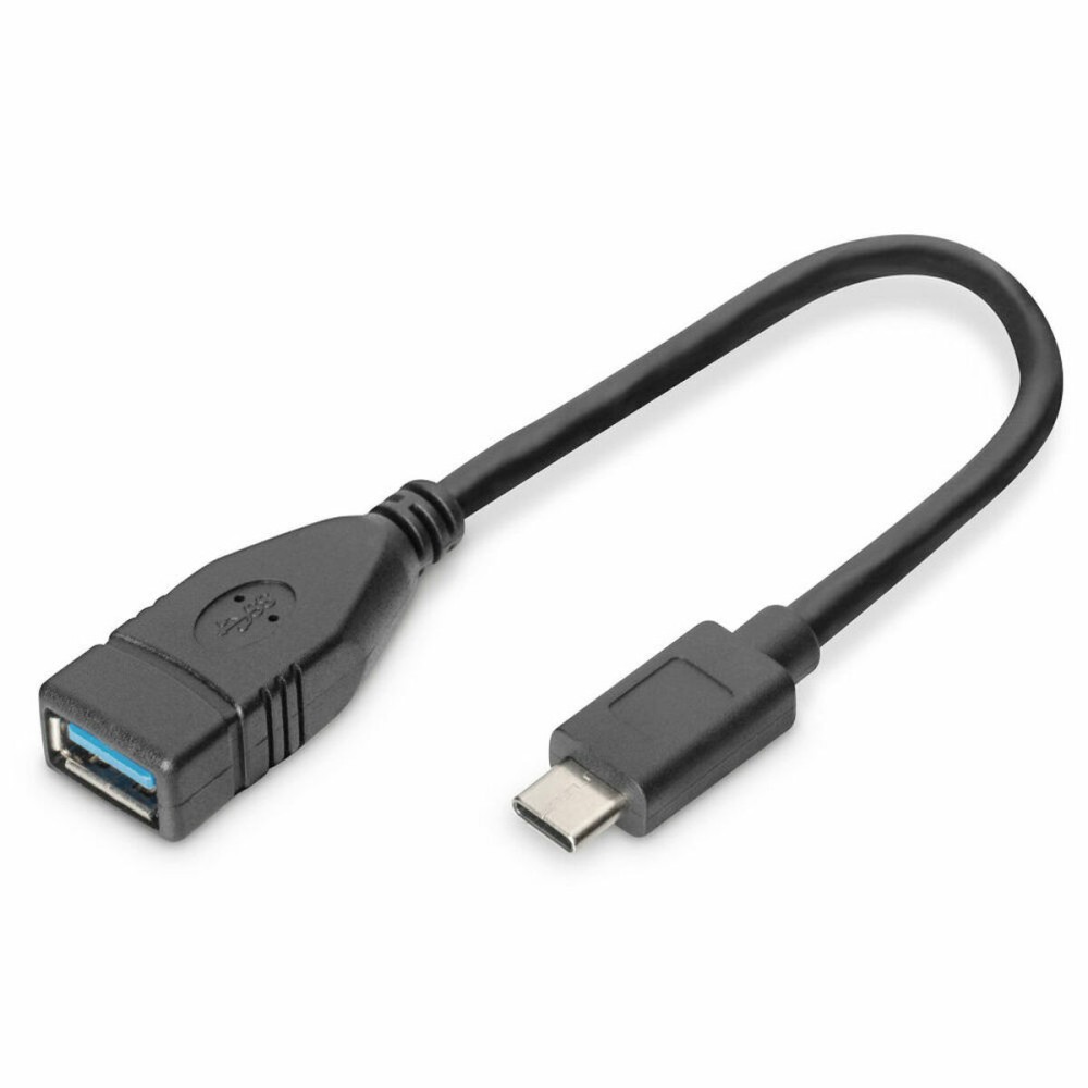 USB-C Adapter OTG Digitus AK-300315-001-S Schwarz 15 cm