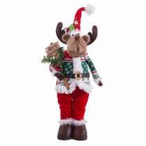 Christmas bauble Multicolour Metal Fabric Reindeer 30 x 20 x 102 cm