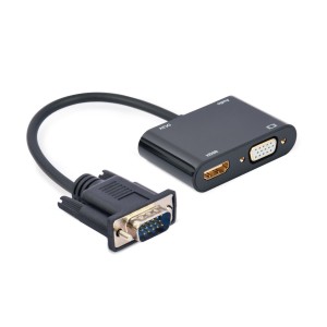 VGA-zu- HDMI-Adapter GEMBIRD A-VGA-HDMI-02 Schwarz