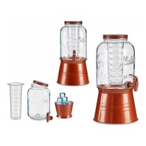 Carafe en Verre Transparent Cuivre Avec support Verre Métal Transparent Plastique 3,8 L