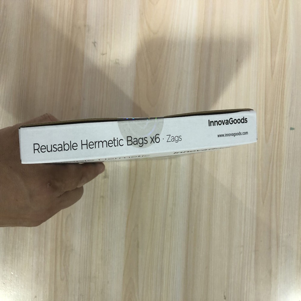 Set of Reusable Hermetically-sealed Bags Zags InnovaGoods 6 Units