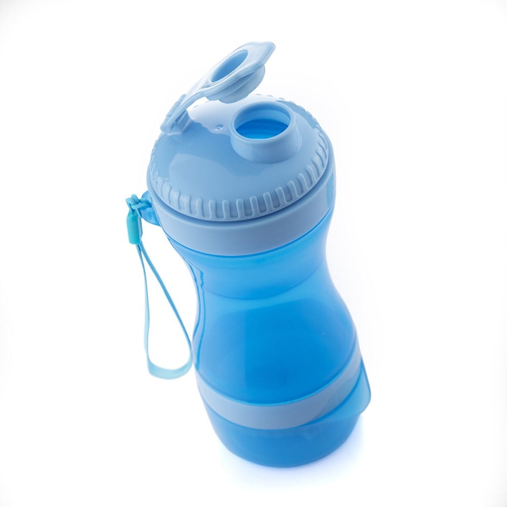 2-in-1 bottle with water and food containers for pets Pettap InnovaGoods