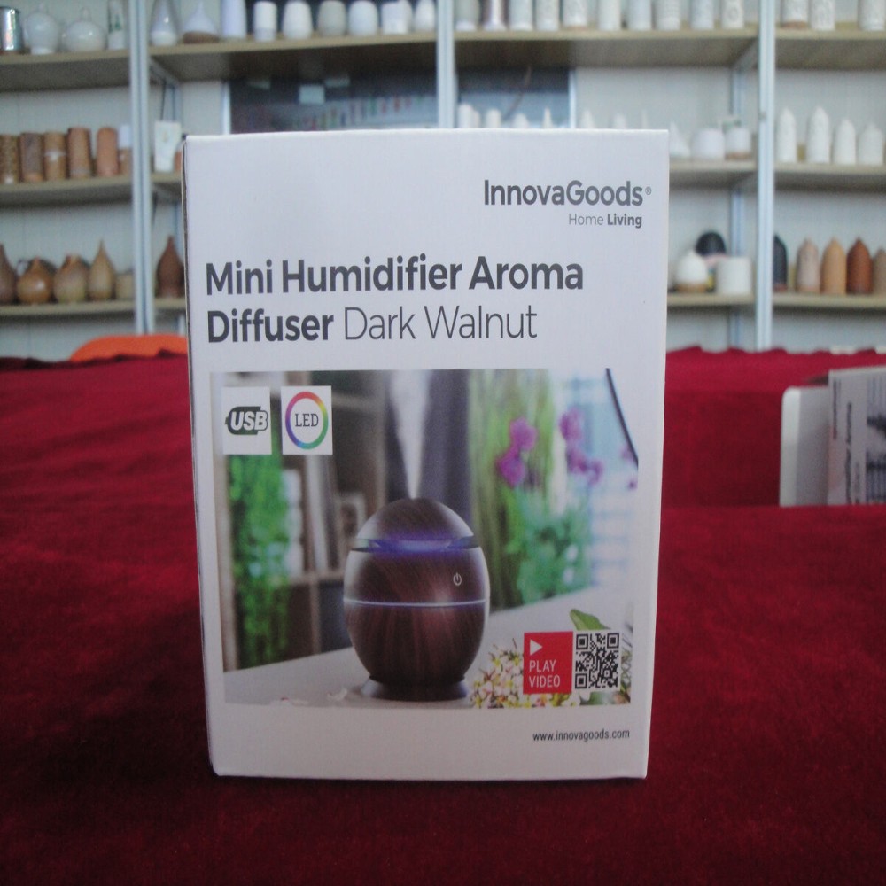 Mini Humidifier Scent Diffuser Dark Walnut InnovaGoods